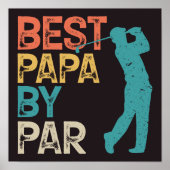 Retro Golfer - beste papieren van pas Poster (Voorkant)