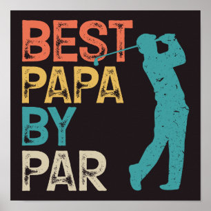 Retro Golfer - beste papieren van pas Poster