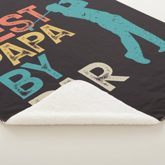 Retro Golfer - beste papieren van pas Sherpa Deken (3/4)