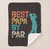 Retro Golfer - beste papieren van pas Sherpa Deken (Voorkant)