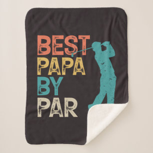 Retro Golfer - beste papieren van pas Sherpa Deken
