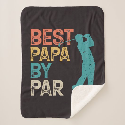 Retro Golfer - beste papieren van pas Sherpa Deken (Voorkant)