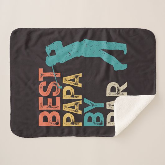 Retro Golfer - beste papieren van pas Sherpa Deken (Voorkant (horizontaal))