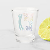 Retro Golfer - beste papieren van pas Shot Glas (Achterkant)