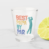 Retro Golfer - beste papieren van pas Shot Glas (Voorkant)