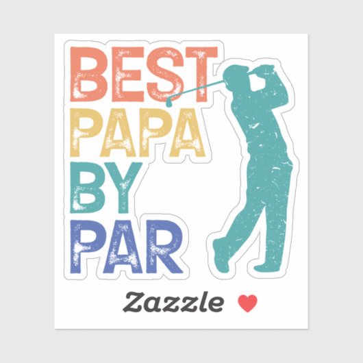 Retro Golfer - beste papieren van pas Sticker (Vel)