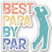 Retro Golfer - beste papieren van pas Sticker (Voorkant)
