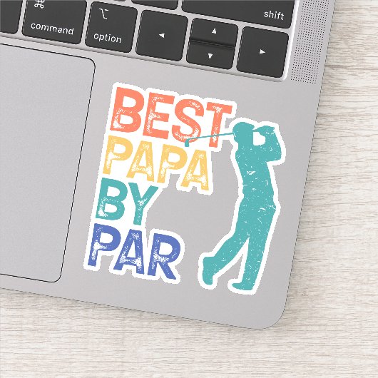 Retro Golfer - beste papieren van pas Sticker (Detail)
