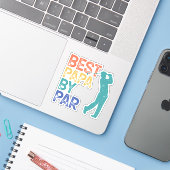 Retro Golfer - beste papieren van pas Sticker (Laptop met iPhone)