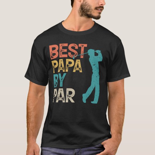 Retro Golfer - beste papieren van pas T-shirt (Voorkant)