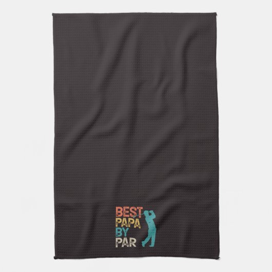 Retro Golfer - beste papieren van pas Theedoek (Verticaal)