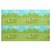 Retro Golfer Fabric Stof (Fat Quarter)