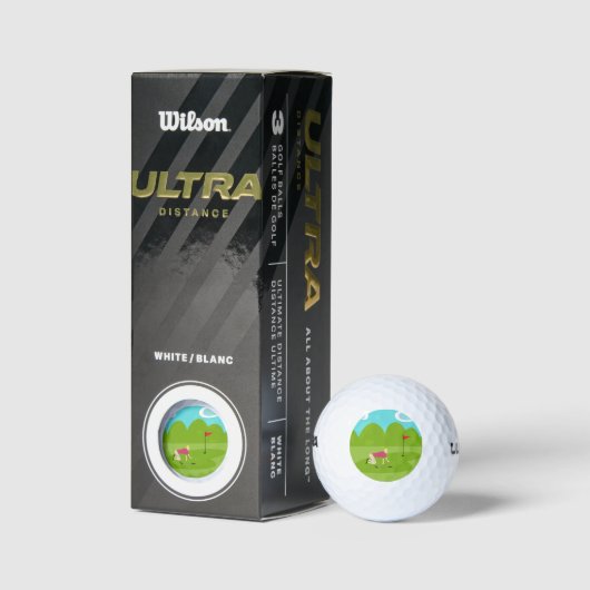 Retro Golfer Golf Ball Golfballen (Verpakking)