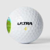 Retro Golfer Golf Ball Golfballen (Logo)