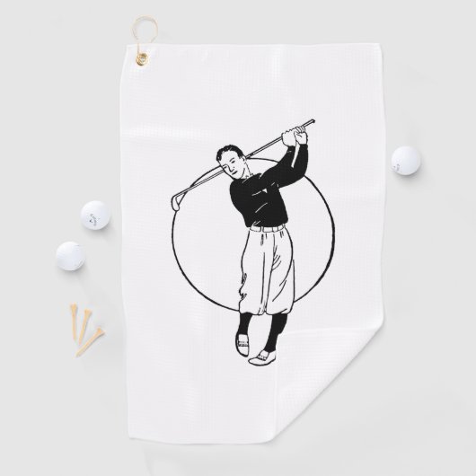 Retro Golfer Golfhanddoek (Insitu)