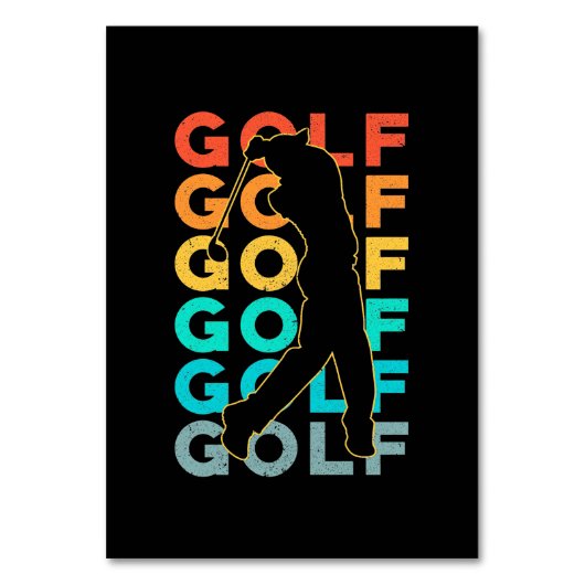 Retro Golfer Kaart (Voorkant)