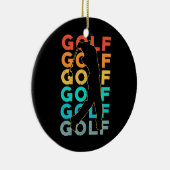Retro Golfer Keramisch Ornament (Rechts)