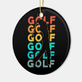 Retro Golfer Keramisch Ornament (Links)