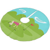 Retro Golfer Kerstboom Rok (Gekanteld)
