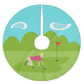 Retro Golfer Kerstboom Rok (Voorkant)