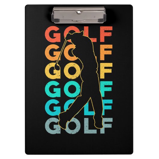 Retro Golfer Klembord (Voorkant)
