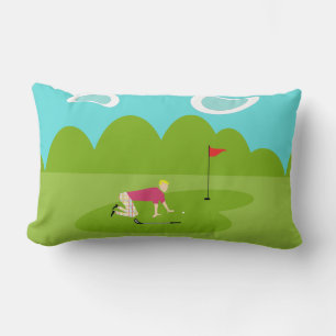 Retro Golfer Lumbaal Kussen