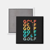 Retro Golfer Magneet (Voorkant / Achterkant)