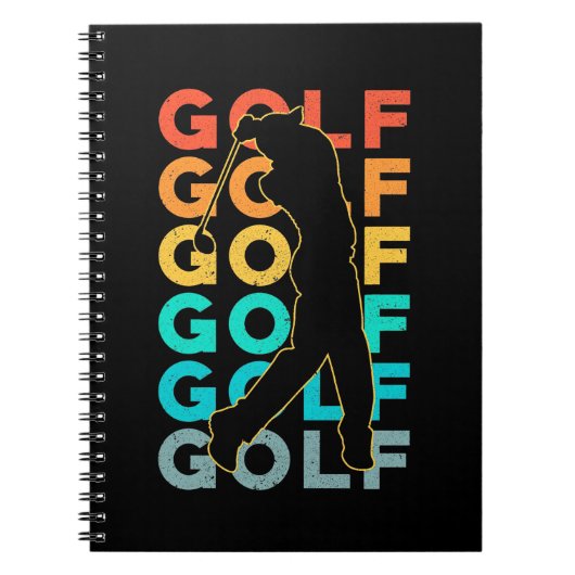 Retro Golfer Notitieboek (Voorkant)