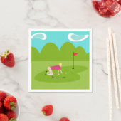 Retro Golfer papieren servetten (Insitu)