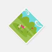 Retro Golfer papieren servetten (Hoek)