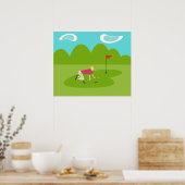 Retro Golfer Poster (Keuken)