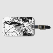 Retro Golfer Sand Trap Bagagelabel (Voorkant (horizontaal))