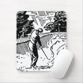 Retro Golfer Sand Trap Muismat (Met muis)