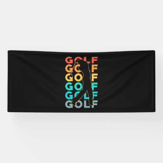 Retro Golfer Spandoek (Horizontaal)