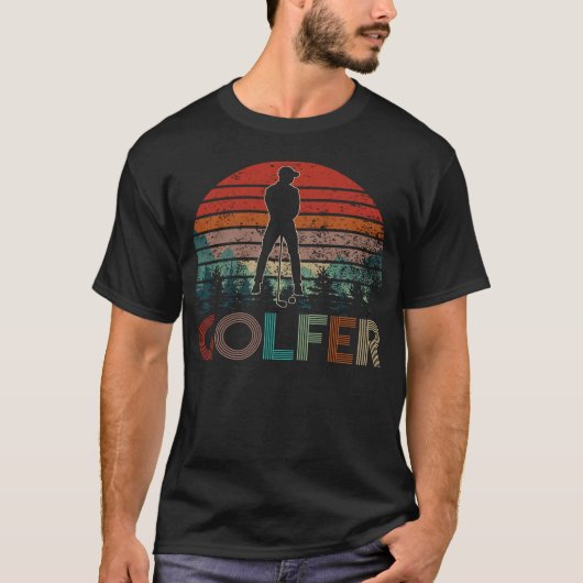 Retro  golfer t-shirt (Voorkant)