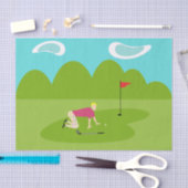 Retro Golfer-weefselpapier Tissuepapier (Craft)