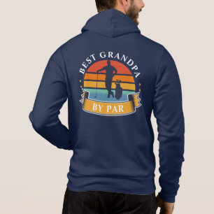 Retro Golfing Best Grandpa, op persoonlijke titel Hoodie