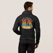 Retro Golfing Best Stepdad op persoonlijke titel Hoodie (Achterkant volledig)