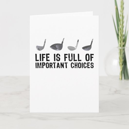 Retro Golfing Gift voor Golfer Choices Kaart (Voorkant)