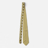 Retro golfkar Monogram Stropdas (Achterkant)