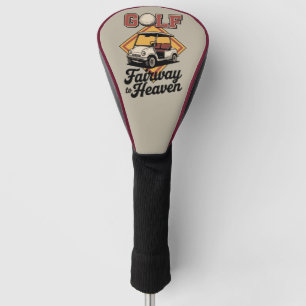 Retro Golfkarretje Fairway Naar Heaver Grappige Go Golfheadcover