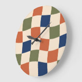 Retro golfpatroon klok 70s esthetiek (Hoek)