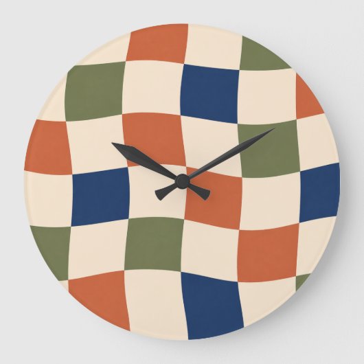 Retro golfpatroon klok 70s esthetiek (Voorkant)