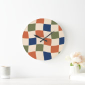 Retro golfpatroon klok 70s esthetiek (Huis)