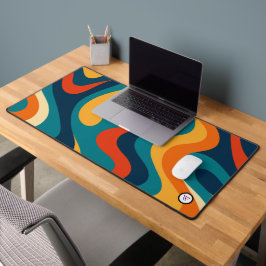 Retro Golfpatroon Modern Abstract Bureaumat