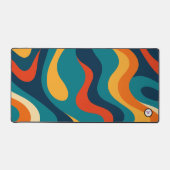 Retro Golfpatroon Modern Abstract Bureaumat (Voorkant)