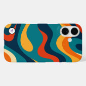 Retro Golfpatroon Modern Abstract iPhone Hoesje (Achterkant (horizontaal))