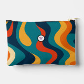 Retro Golfpatroon Modern Abstract Make-uptas Etui (Achterkant)