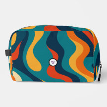 Retro Golfpatroon Modern Abstract Make-uptas