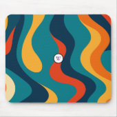 Retro Golfpatroon Modern Abstract Muismat (Voorkant)